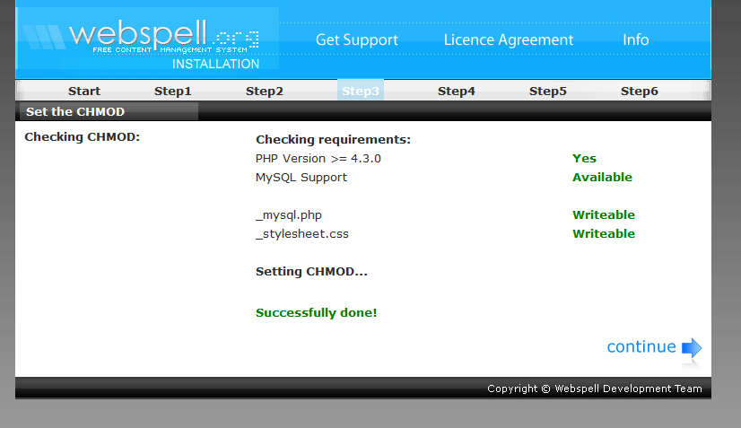 Instalace redakčního systému webSPELL - kontrola uživatelských práv